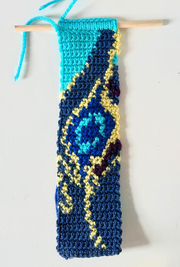 Work adapted from beading pattern: https://www.braceletbook.com/patterns/alpha/191805/
